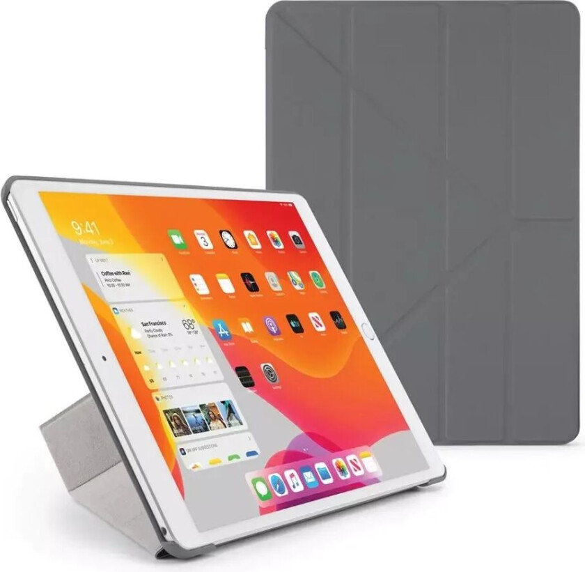 iPad 10.2 "(2021 / 2020 / 2019) Deksel - Origami-Deksel - Grå