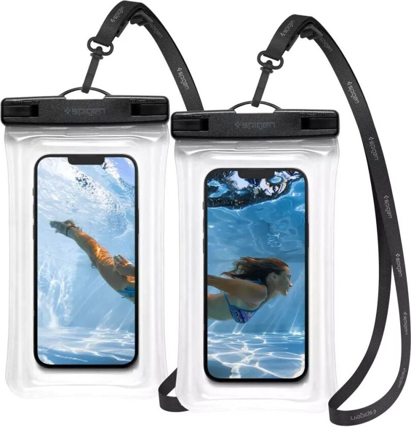 A610 Universell Flytende Vanntett Deksel - 2 Pack - Svart / Gjennomsiktig (Maks. Mobil Str.: 170 x 90mm)