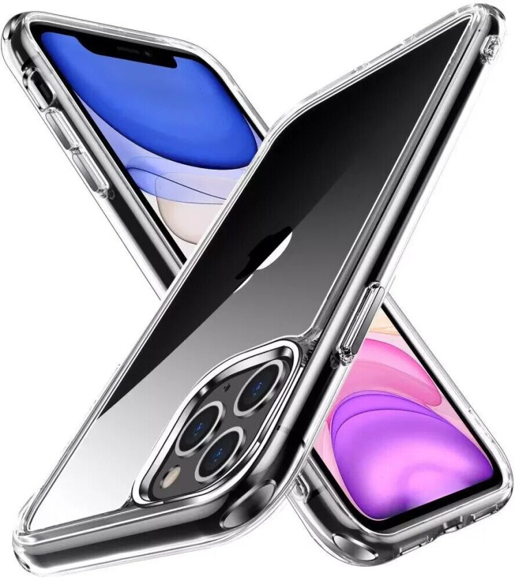 iPhone 11 Pro Krystallklart Hybrid Plast Bakdeksel - Gjennomsiktig