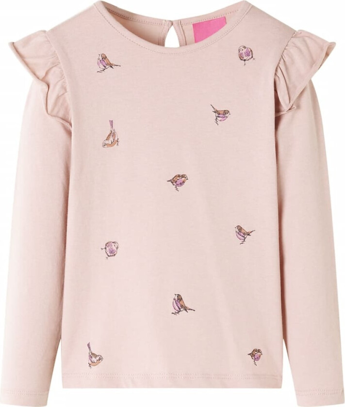T-skjorte for barn med lange ermer rosa 92