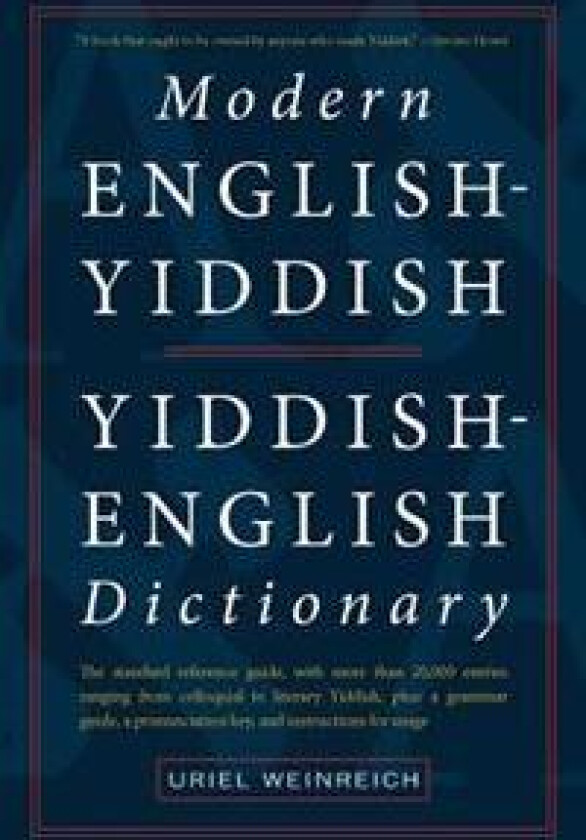 Modern English-Yiddish Yiddish-English Dictionary