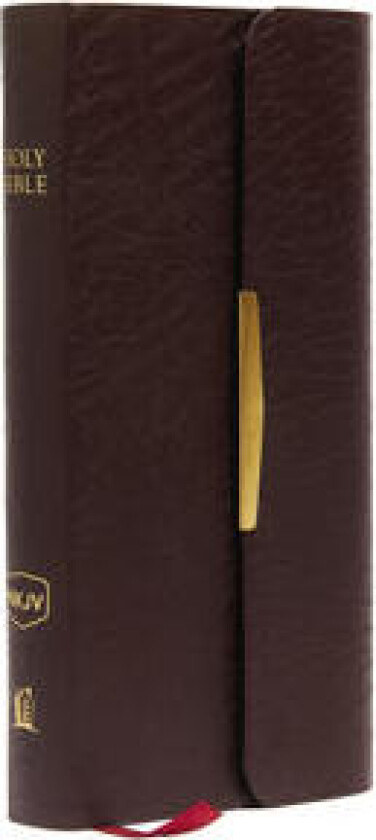 NKJV, Checkbook Bible, Compact, Bonded Leather, Burgundy, Wallet Style, Red Letter