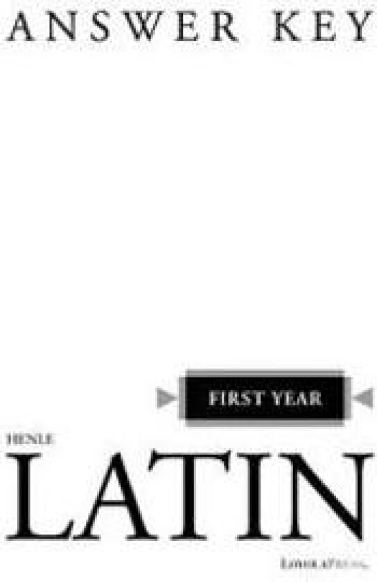 Henle Latin First Year Answer Key