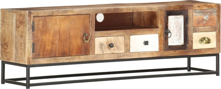 TV-benk 120x30x40 cm gjenvunnet heltre