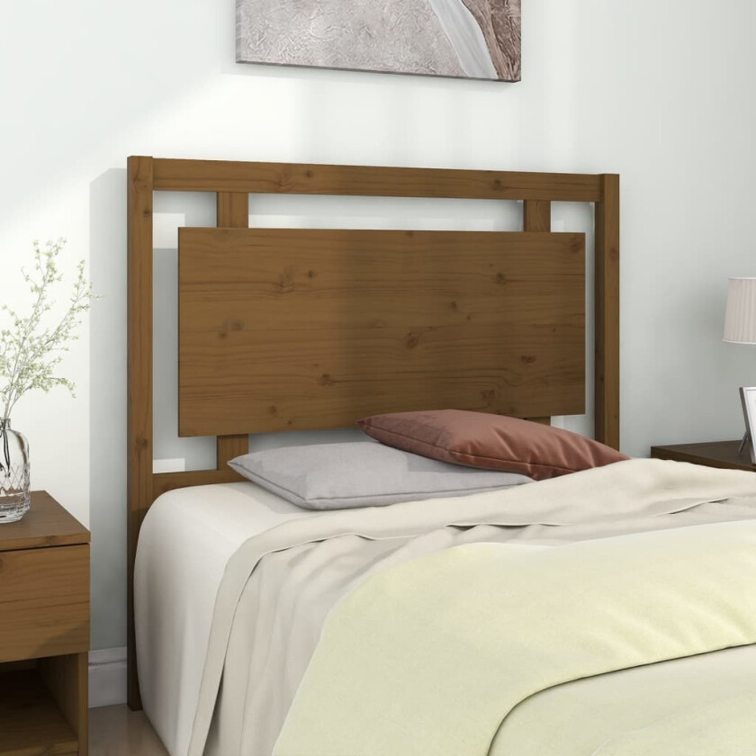 Sengegavl honningbrun 105,5x4x100 cm heltre furu