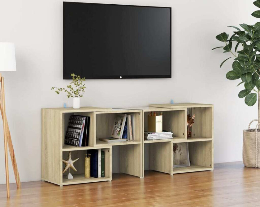 TV-benk sonoma eik 104x30x52 cm sponplate