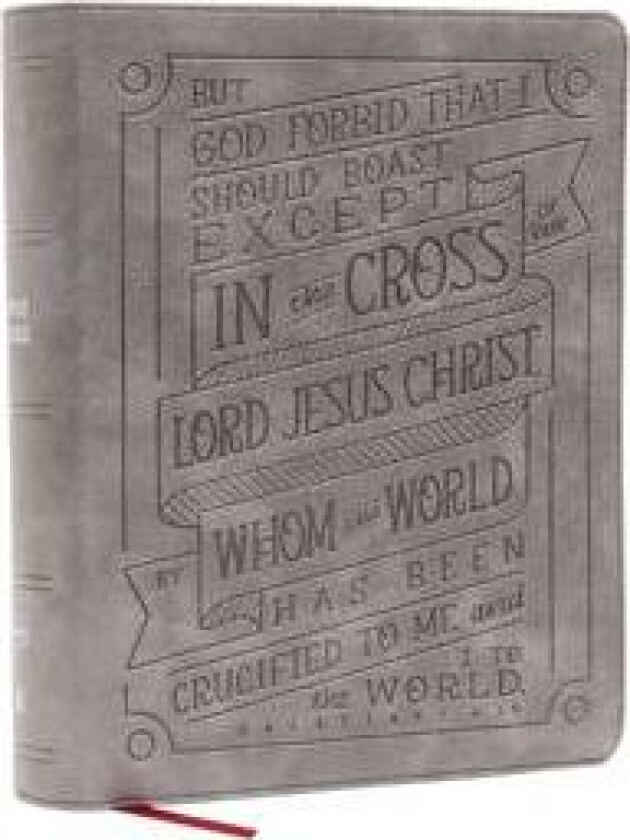 NKJV, Journal Reference Edition Bible, Verse Art Cover Collection, Leathersoft, Gray, Red Letter, Comfort Print