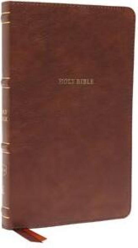 NKJV, Thinline Bible, Leathersoft, Brown, Red Letter, Comfort Print