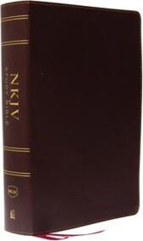 NKJV Study Bible, Bonded Leather, Burgundy, Full-Color, Thumb Indexed, Comfort Print