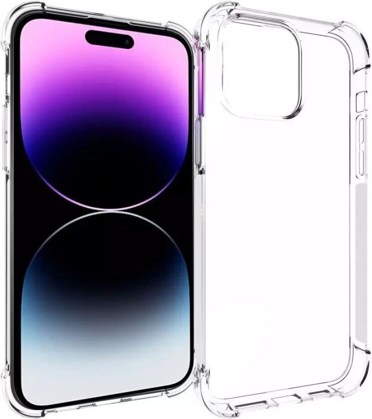 iPhone 15 Pro Max Støtsikkert Fleksibelt Plast Deksel - Gjennomsiktig