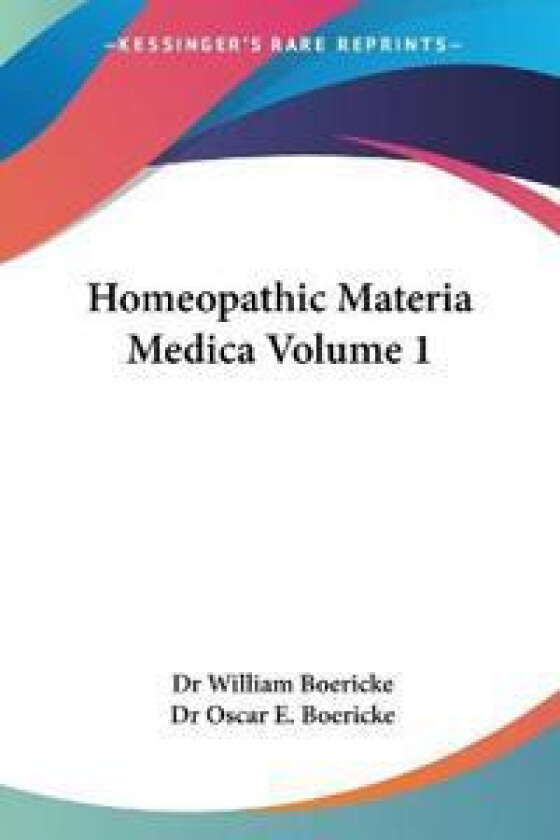 Homeopathic Materia Medica 1927