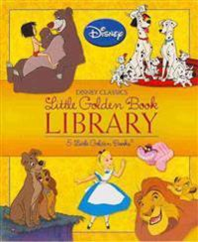 Disney Classics Little Golden Book Library (Disney Classic): Lady and the Tramp; 101 Dalmatians; The Lion King; Alice in Wonderland; The Jungle Book