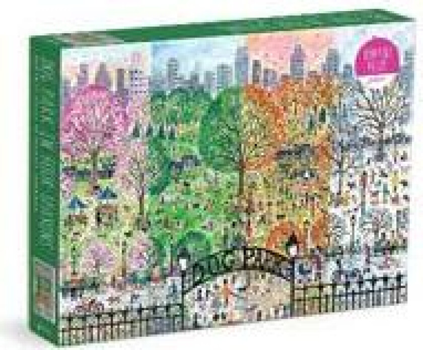 Michael Storrings Dog Park in Four Seasons 1000 Piece Puzzle