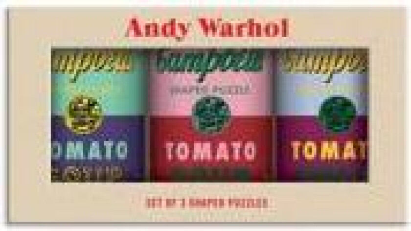 Andy Warhol Soup Cans Set of 3 Shaped Puzzles in Tins