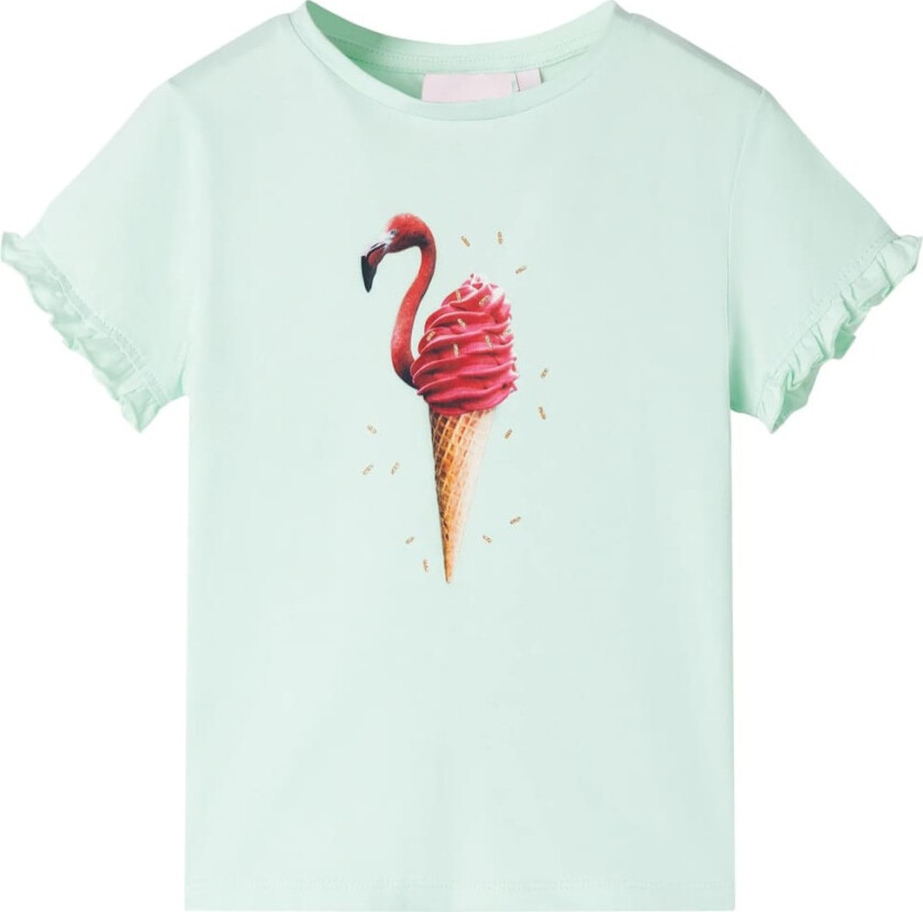 T-skjorte for barn lysemynte 140