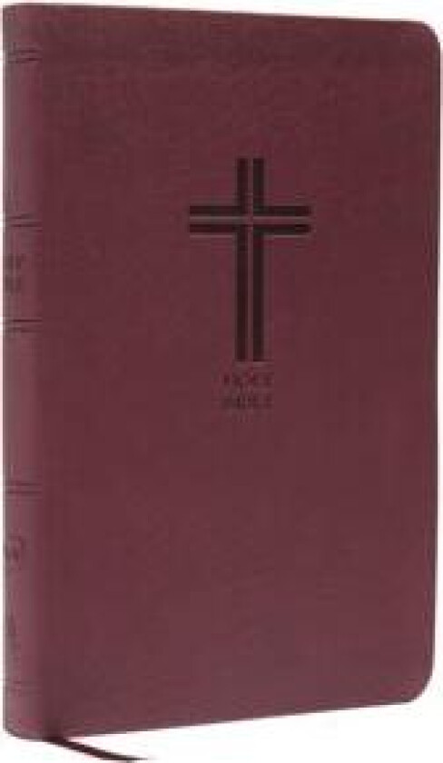 NKJV, Value Thinline Bible, Burgundy Leathersoft, Red Letter, Comfort Print