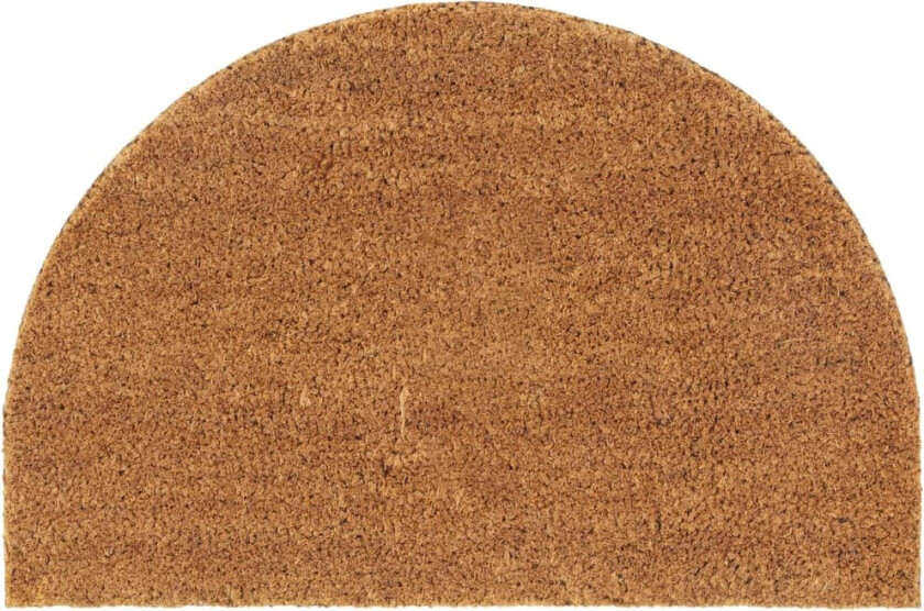 Dørmatte naturlig halvrund 40x60 cm tuftet kokosfiber