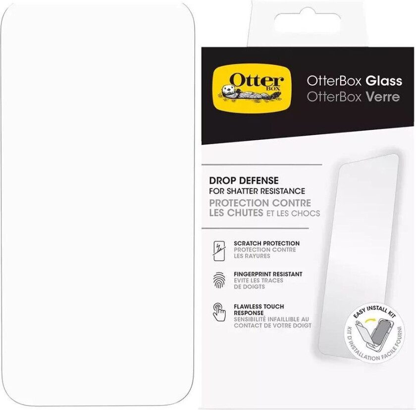 Drop Defense iPhone 15 Skjermbeskyttelsesglass med installasjonssett - Passer til deksel - Gjennomsiktig