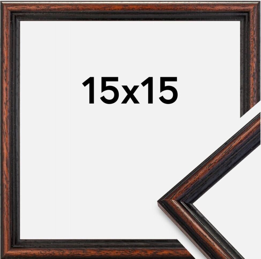 Ramme Horndal Akrylglass Valnøtt 15x15 Cm