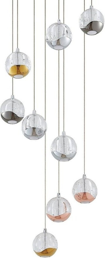 Hayley LED-pendellampe, 9 lyskilder