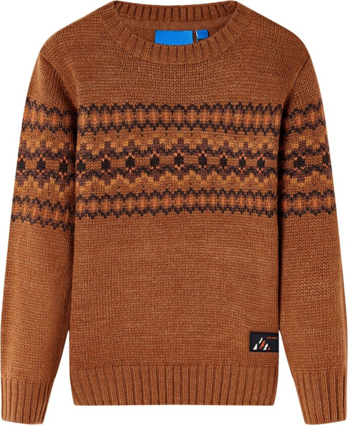 Barnegenser strikket konjakk 104