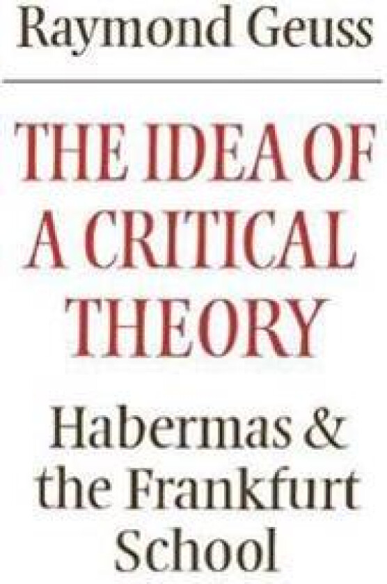 The Idea of a Critical Theory