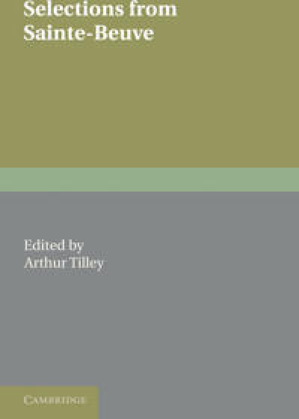 Selections from Sainte-Beuve