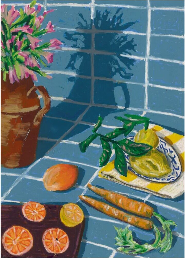 Composition in Blue poster 30x40 cm