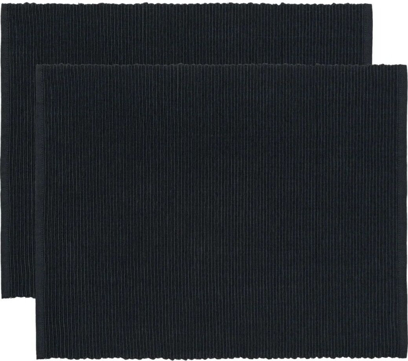 Linum Uni spisebrikke 35 x 46 cm 2-pakning Sort