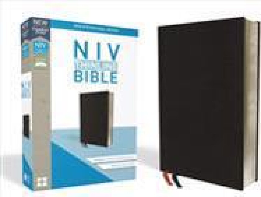 NIV, Thinline Bible, Bonded Leather, Black, Indexed, Red Letter Edition