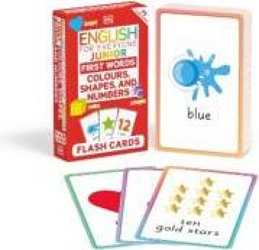 English for Everyone Junior First Words Colours, Shapes, and Numbers Flash Cards