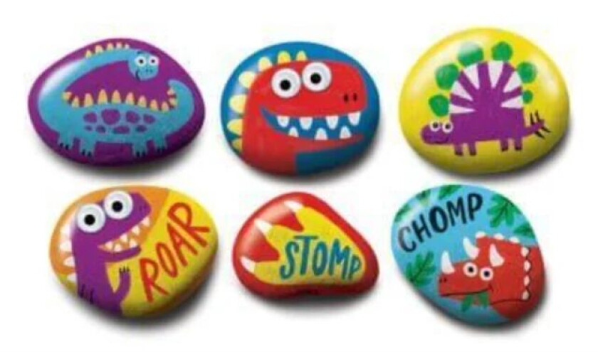 ROCK PAINTING DINOSAURS av BONNY BYFORD