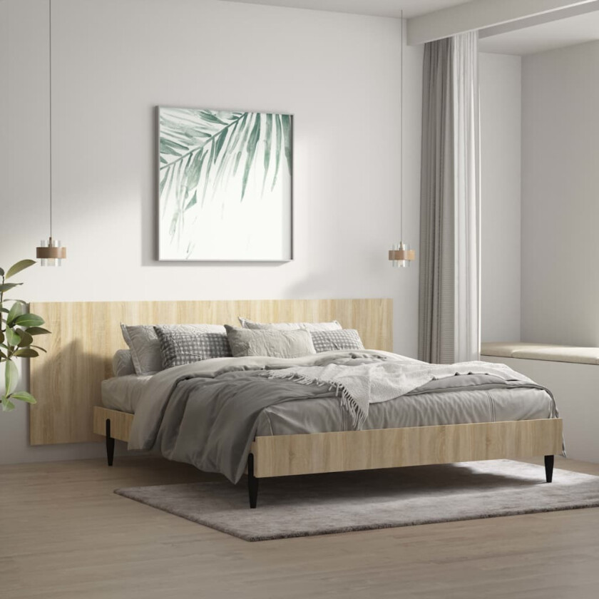 Veggmontert sengegavl sonoma eik 240x1,5x80 cm konstruert tre