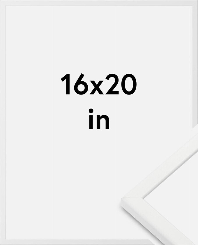 Ramme Kaspar Akrylglass Hvit 16x20 Inches (40,64x50,8 Cm)