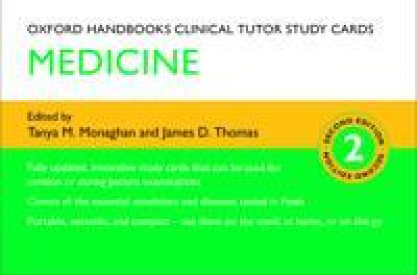 Oxford Handbooks Clinical Tutor Study Cards: Medicine