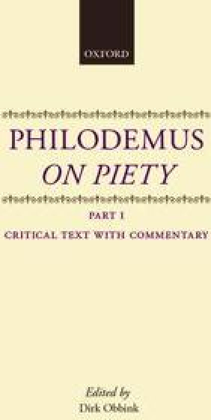 Philodemus On Piety