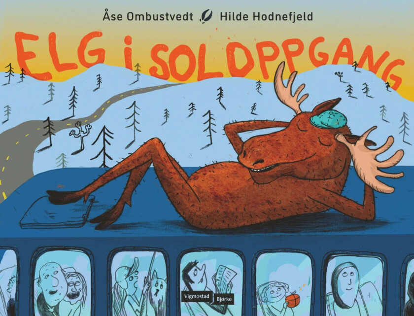 Elg i soloppgang av Åse Ombustvedt