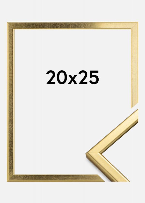 Ramme Slim Matt Antirefleksglass Gull 20x25 Cm