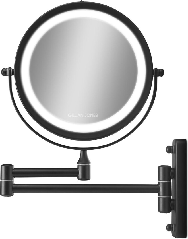 Double-sided Wall Mirror with LED light Black