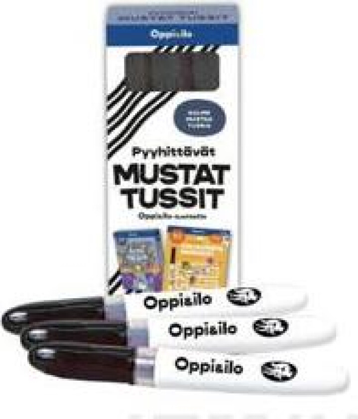 Pyyhittävät mustat tussit 3 kpl