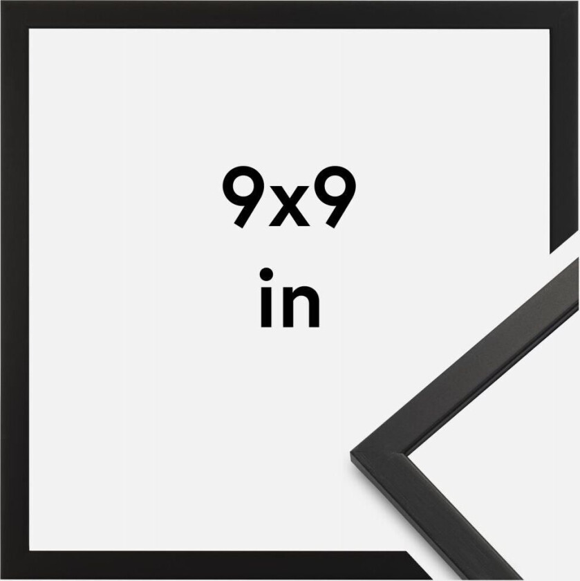 Ramme Edsbyn Akrylglass Svart 9x9 Inches (22,86x22,86 Cm)