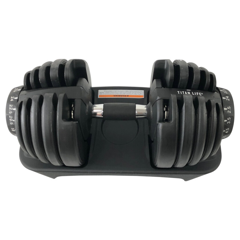 Titan Life - Adjustable Dumbbell 2,5-24 kg, justerbar dumbbell BLACK