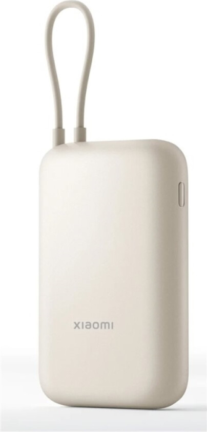 P15zm - Strømbank - Integrated Cable - 10000 Mah - 37 Wh - 22.5 Watt - 3 A - Fast Charge - 2 Utgangskontakter (24 Pin Usb-C, Usb) - Gyllenbrun