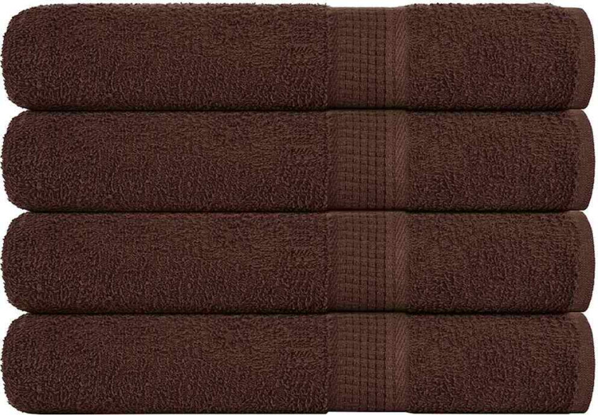 Håndklær 4 stk brun 100x200 cm 360 g/m² 100 % bomull