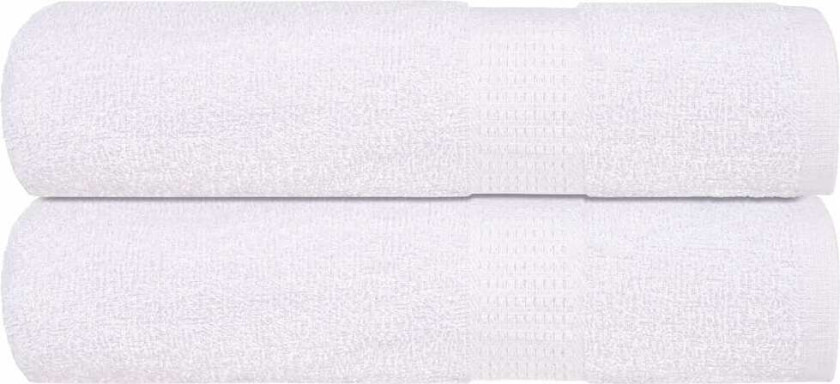 Badehåndklær 2 stk hvit 100x150 cm 360 g/m2 100 % bomull