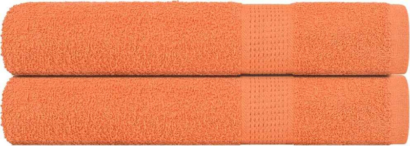 Badstuehåndklær 2 stk oransje 80x200 cm 360 g/m2 100 % bomull