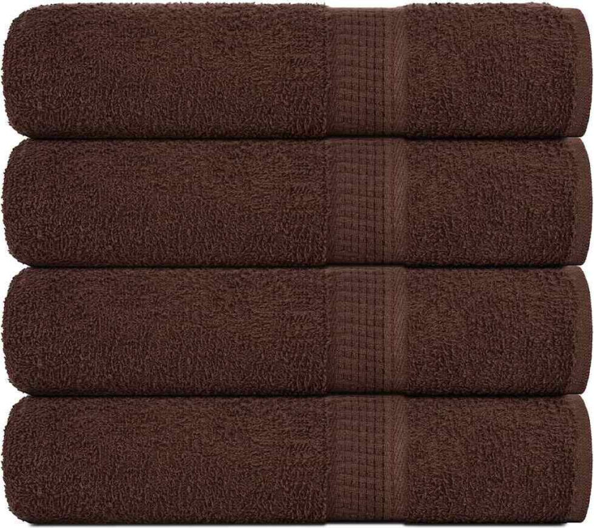 Badehåndklær 4 stk brun 100x150 cm 360 g/m² 100 % bomull