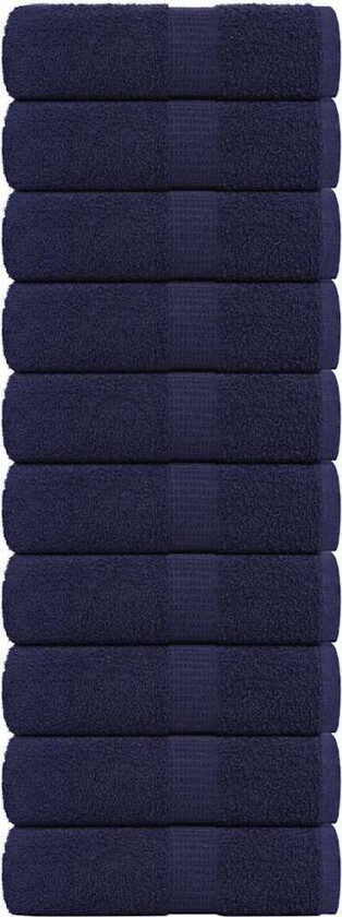Såpehåndklær 10 stk marineblå 30x30 cm 360 g/m2 100 % bomull