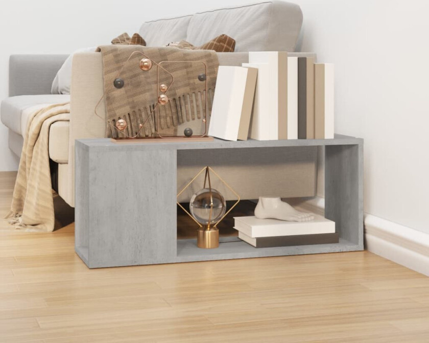 TV-benk betonggrå 80x24x32 cm konstruert tre