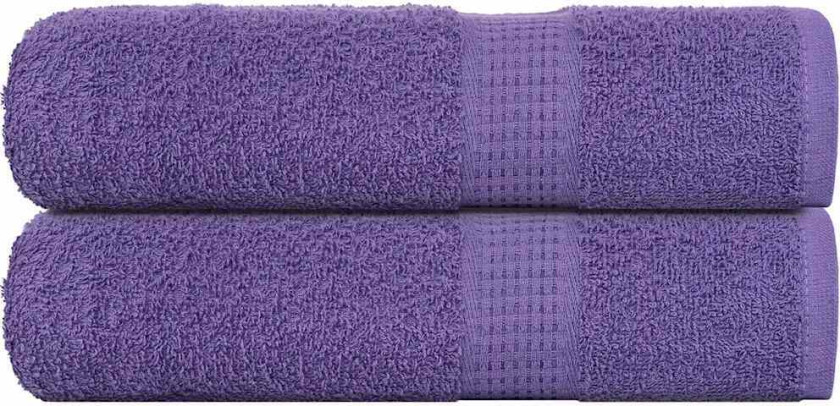 Dusjhåndklær 2 stk lilla 70x140 cm 360 g/m2 100 % bomull